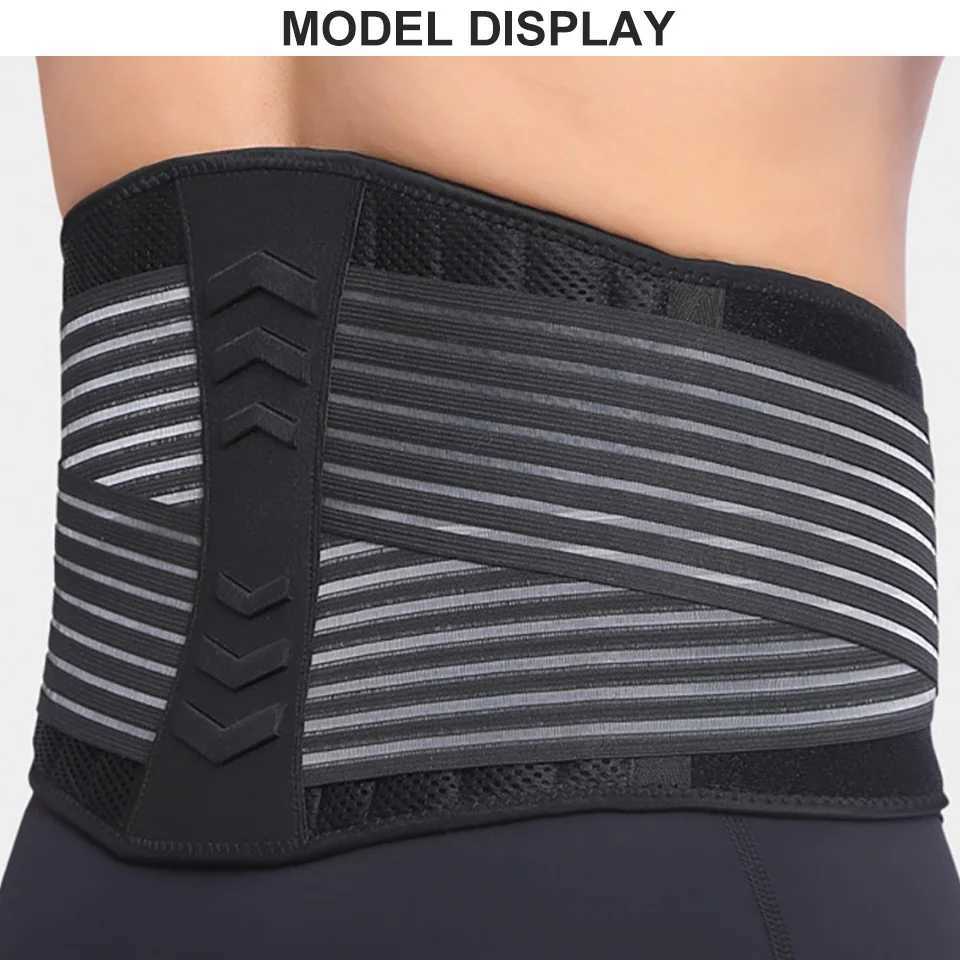 Aolikes Adjustable Back Lumbar Support Belt Breathable Waist Brace Strap for Lower Back Pain Relief Scoliosis Herniated Disc W250724