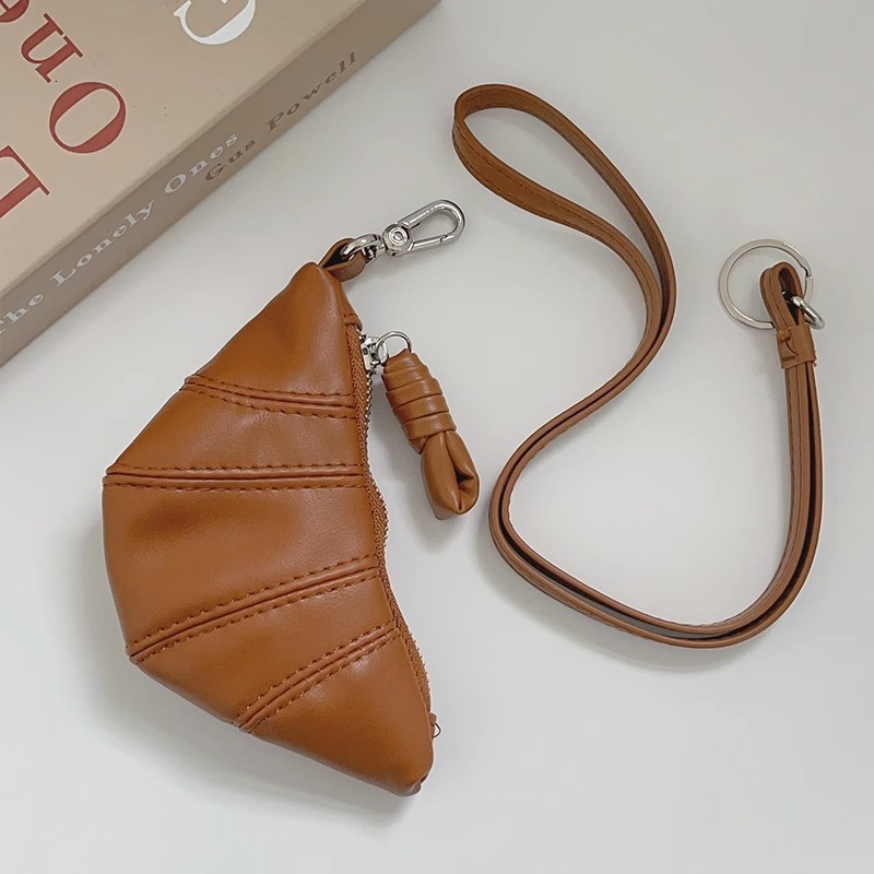 Retro Exquisite Hand-held Hanging Rope Women's Coin Wallet Free Shipping Designer Luxury Niche Mini Croissant Casual Key Bag Handbag
