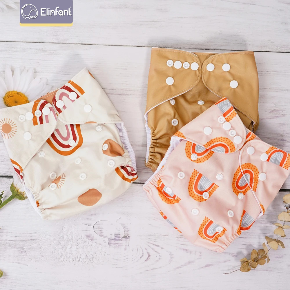 3PCS Washable One Size Cloth Diaper Waterproof Reusable For 315kg Baby 250724