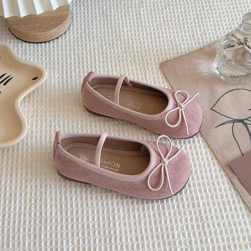 2025 Spring Autumn New Children Leather Shoes for Girls Fashion Korean Style Soft Sole Anti-slippery Sweet Bowtie Princess Shoes XJ250724
