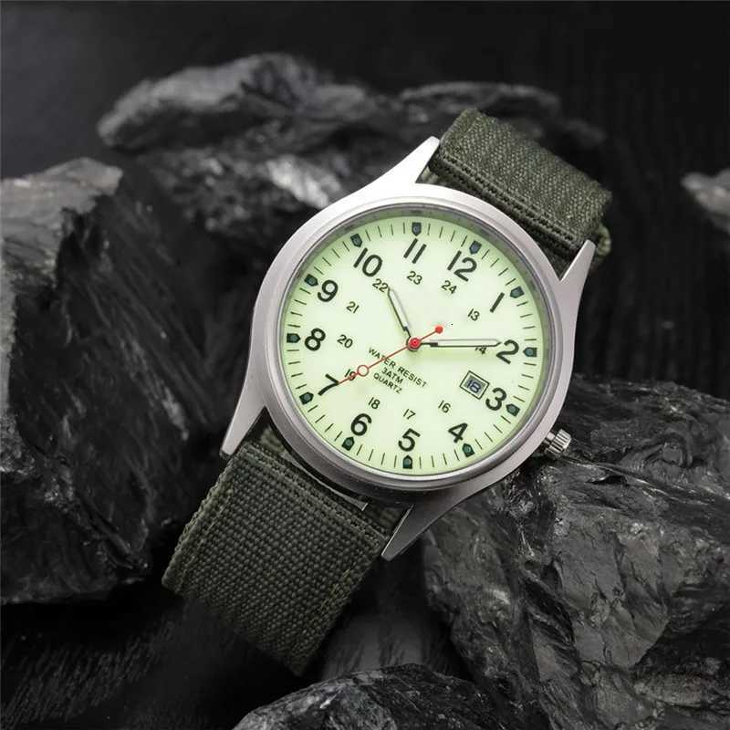 Boys Brand Cheap Watches Men Fashion Casual Nylon Band Sports Army Gifts Date Quartz Wrist Watch Fluorescent Mens Watch W250724