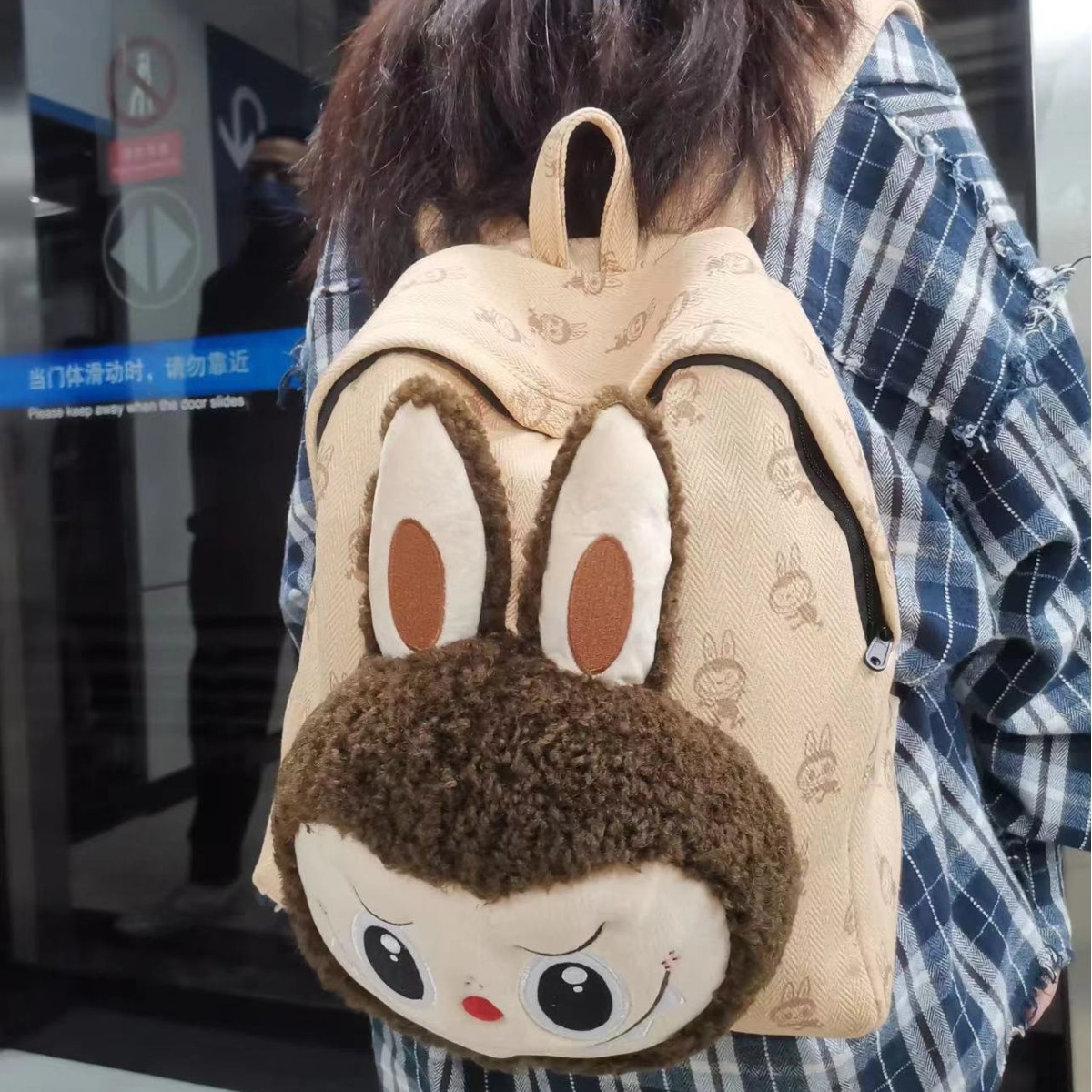 Cute L-Labubus Cartoon Teenage Backpack Gift Student Work Daypack For Men Women Laptop Computer Canvas Bags
