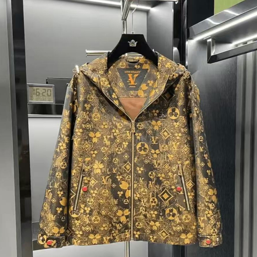 free Shipping Fashion jacket Casual jacket Printed hooded trendy men's casual personalized jacket jacket new