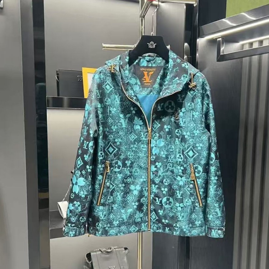 free Shipping Fashion jacket Casual jacket Printed hooded trendy men's casual personalized jacket jacket new
