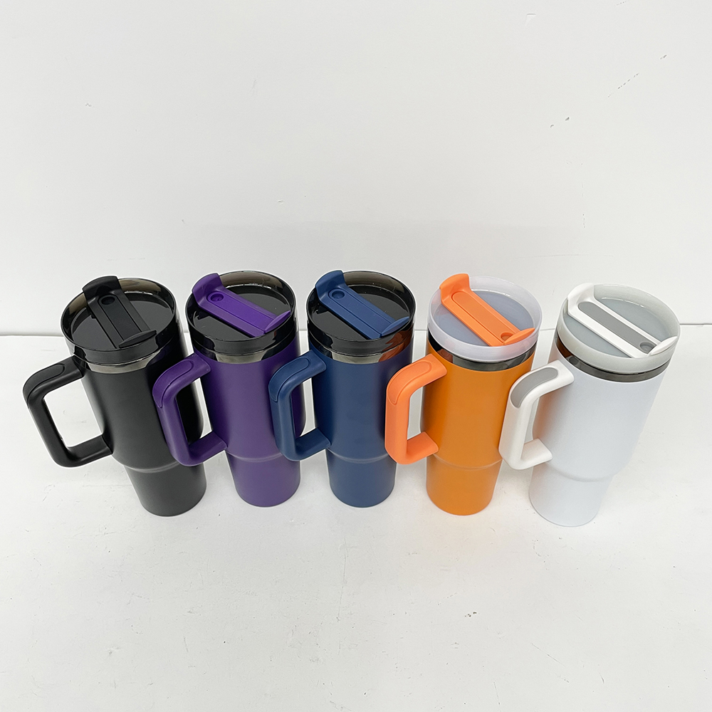 powder coated Halloween black plated 40oz tumbler double walled Stainless Steel Vacuum insulation mug for 2025 Halloween's Day