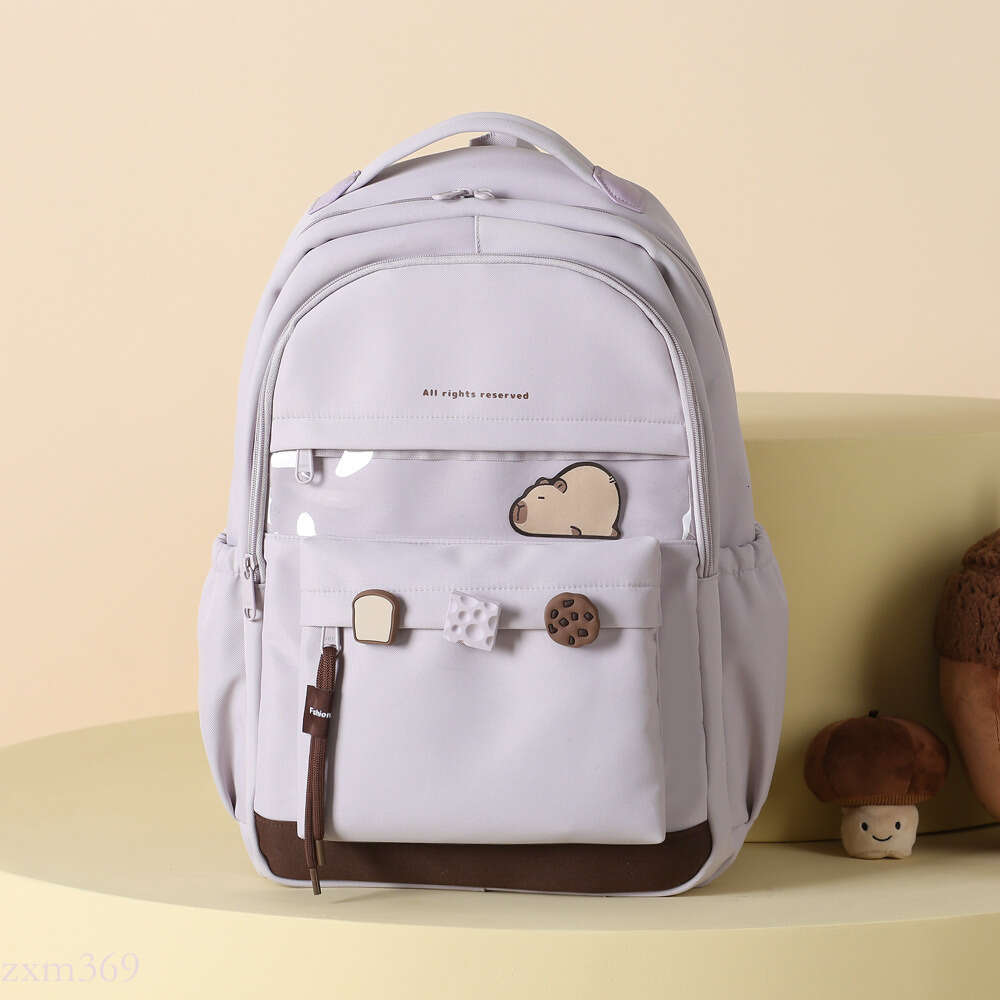 Kapibara Backpack for Middle High School, College Students, Lightweight Waterproof Large Capacity Outdoor Travel Bag