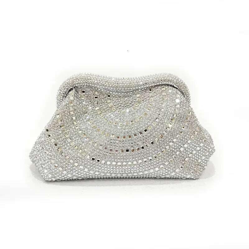 Bling Shiny Clutch Purse Women Handbag Wedding Party Banquet Glitter Cloud Exquisite Evening Shoulder Crossbody Bag