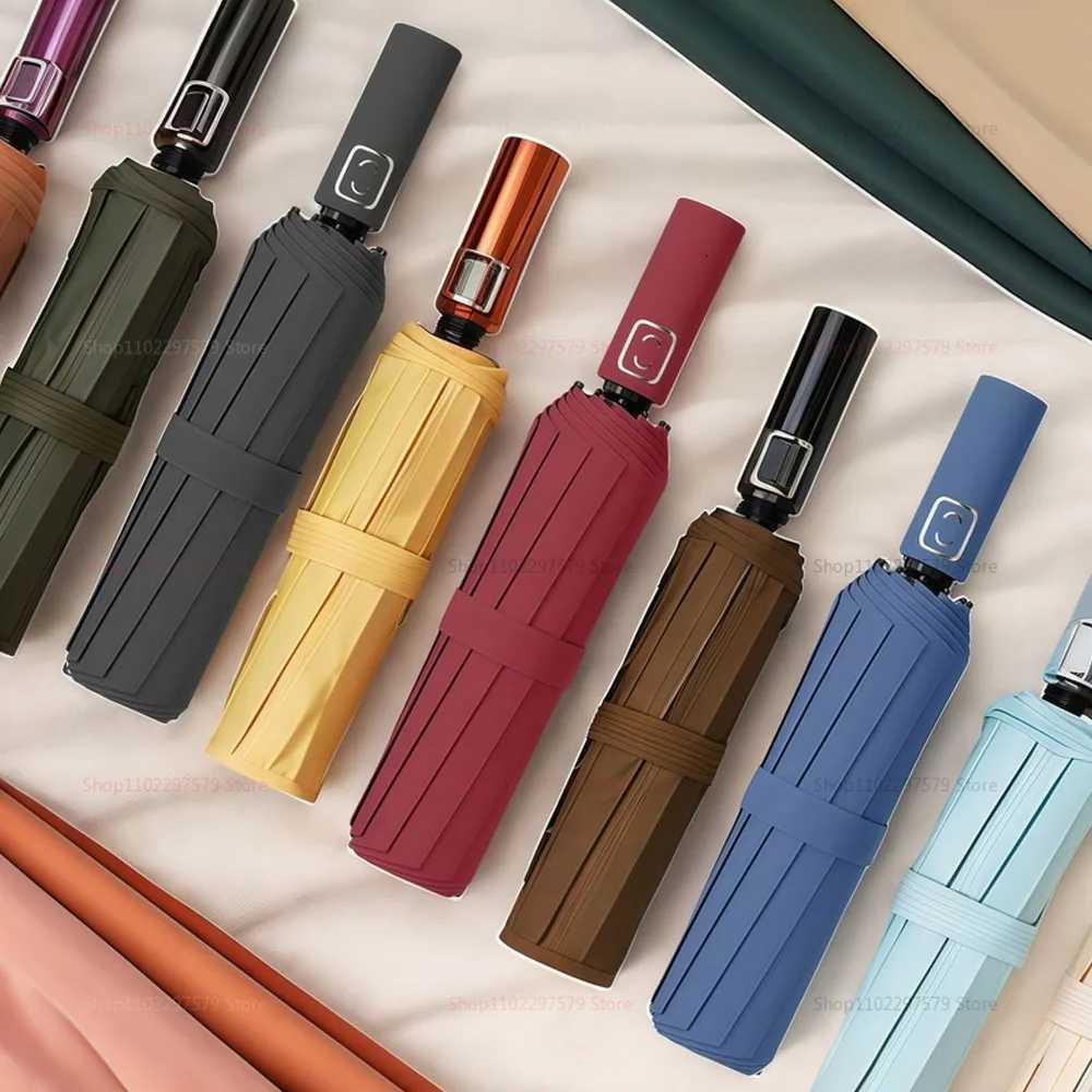 New Super Strong Windproof Automatic Umbrella Sunshade UV 12K Ribs 105cm Diameter Protection Outdoor Rain Gear Portable Umbrella R250724