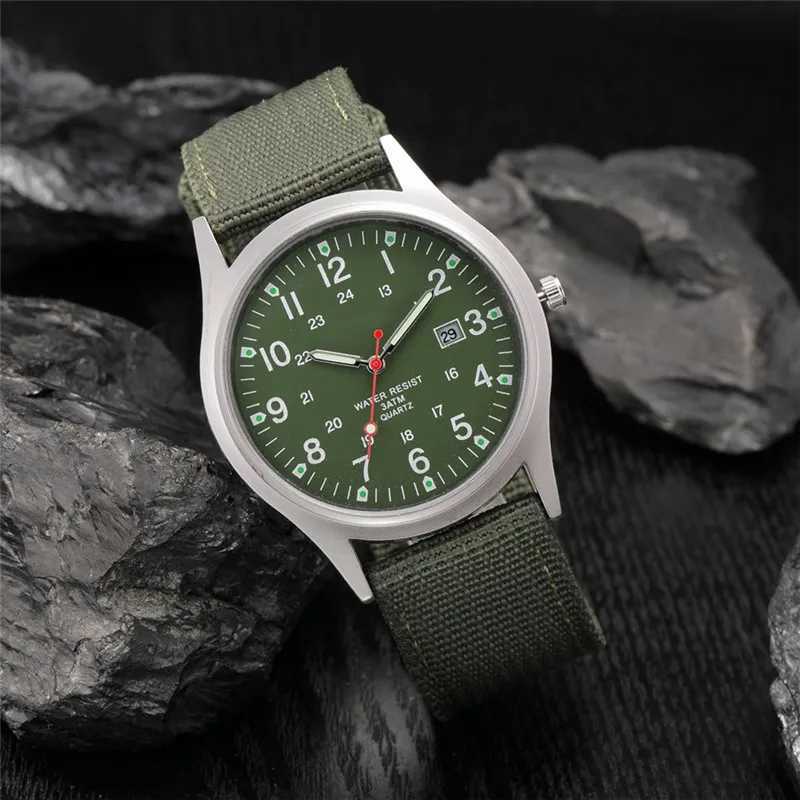 Boys Brand Cheap Watches Men Fashion Casual Nylon Band Sports Army Gifts Date Quartz Wrist Watch Fluorescent Mens Watch W250724