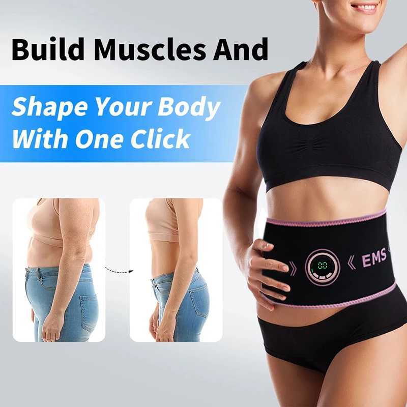 New Electric EMS Muscle Stimulator Abdominal Muscle Toner Toning Belt for Abs Back Waist Fitness Massage Slimming W250724
