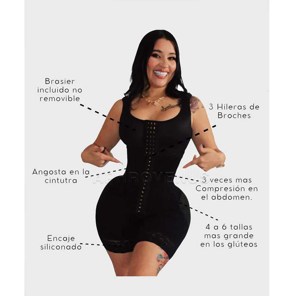 Colombian Shapewear Full Body High Compression Shaping Underwear with Bones One-piece Shapewear Women Slimming Body Shaper W250724