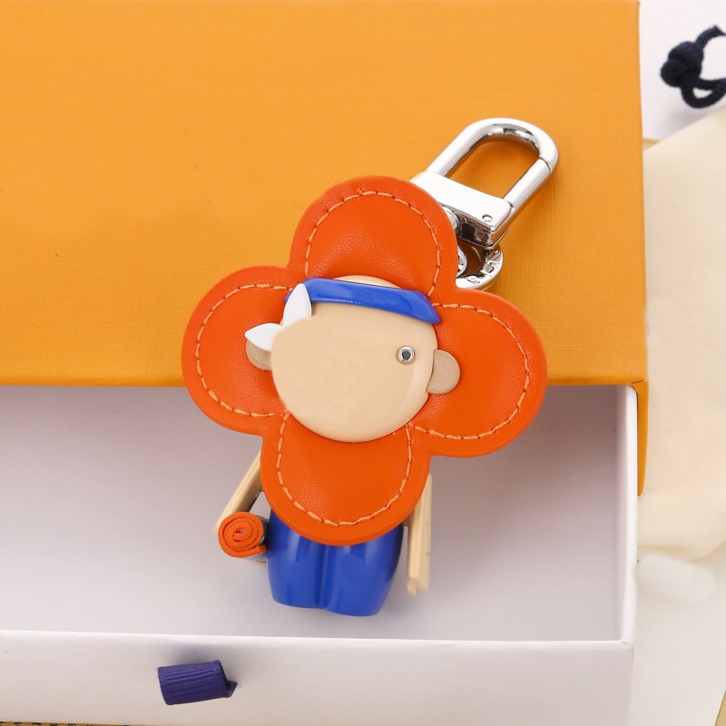 key chain purse plated sier keychain letters flower printing small keyring designer bag charm women men car accessories faf237