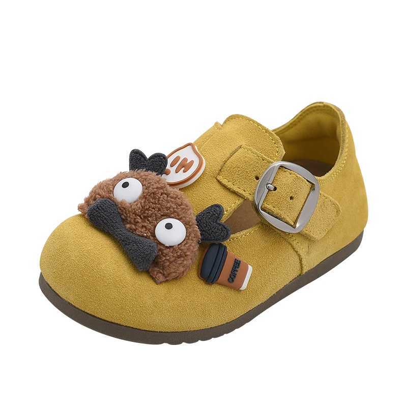 Girls Boken shoes genuine leather childrens small leather shoes 2025 Spring and Autumn new childrens shoes boys. XJ250724