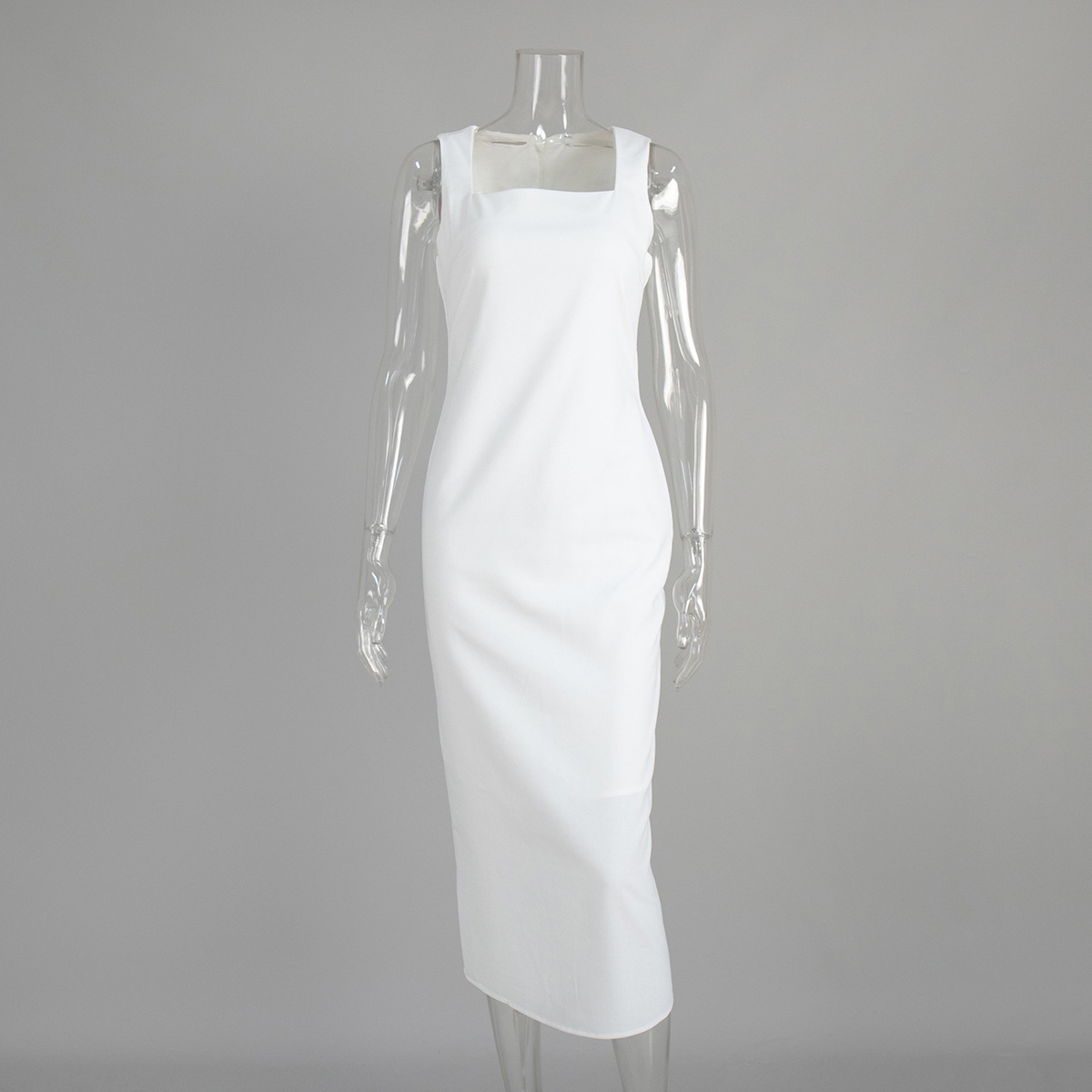 X723Dress European and American 2025 summer new slim cotton and linen long dress