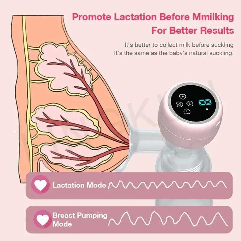 Rechargeable Portable Breast Pump Silent Powerful Suction Portable Painless and Silent Breast Automatic Electric Breast Pump X2507241