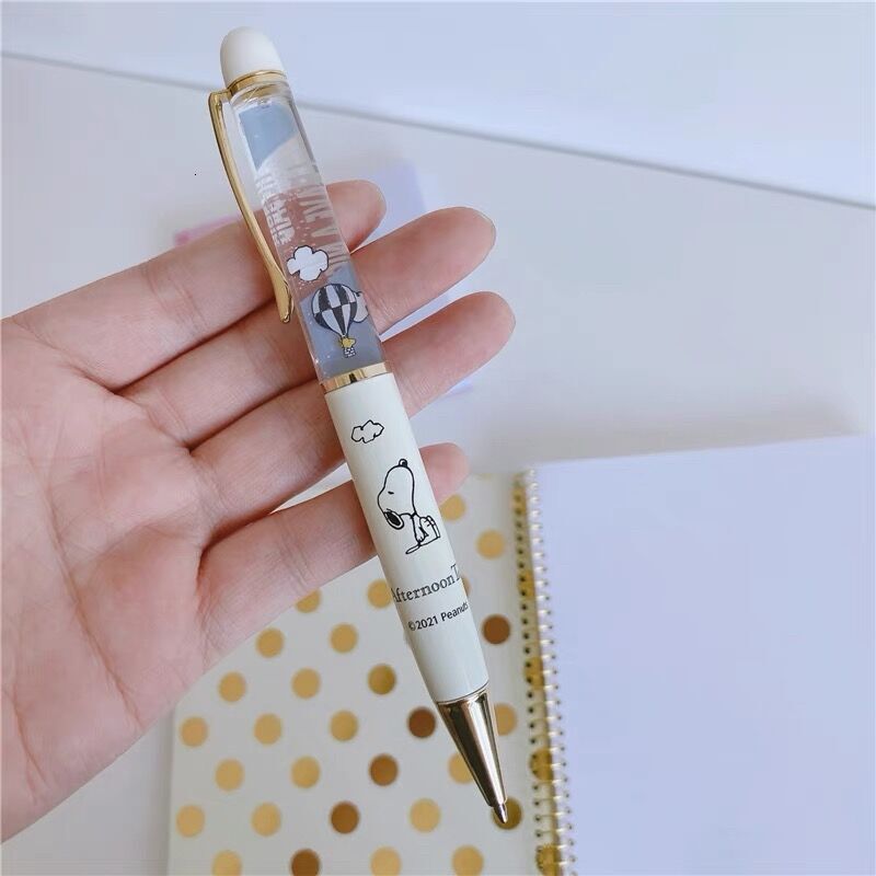 Japanese Afternoon Tea Snoopy Rotating Black Oil-Based Ballpoint Pen