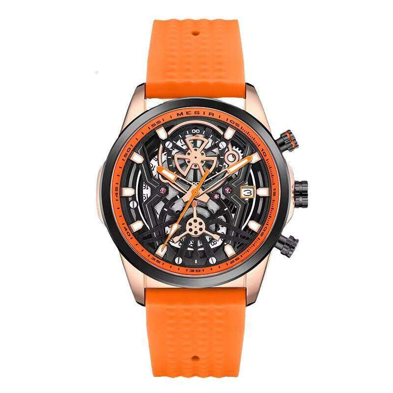 DHwatches MEGIR Men's Sports Watch - Chronograph, 30M Waterproof, Silicone Strap, Fashion Quartz Wristwatch for Active Men
