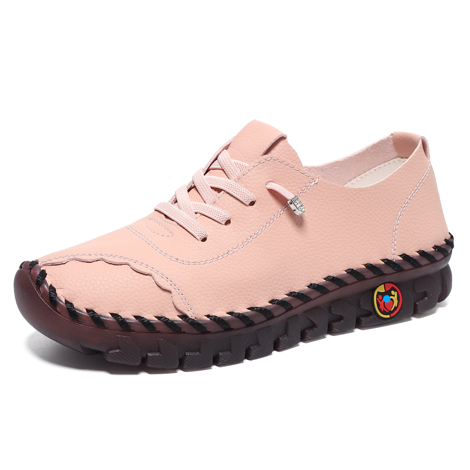 High-Quality Handmade Versatile Soft Sole Mom Large Size Women's Flat Single Casual Shoes
