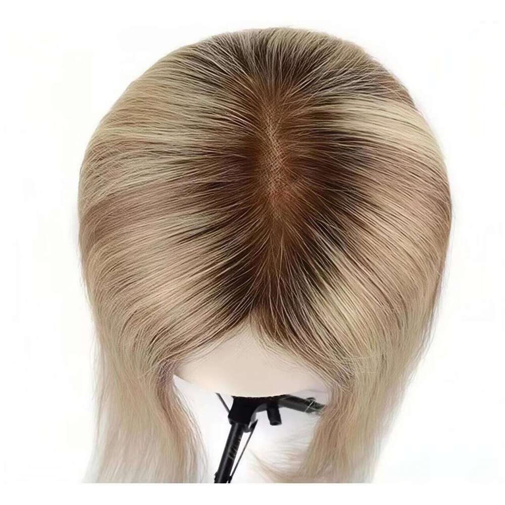 for Thinning Women Mono Base PU Around with 3 Clips Topper Remy Human Toppers Hair Piece Natural Looking