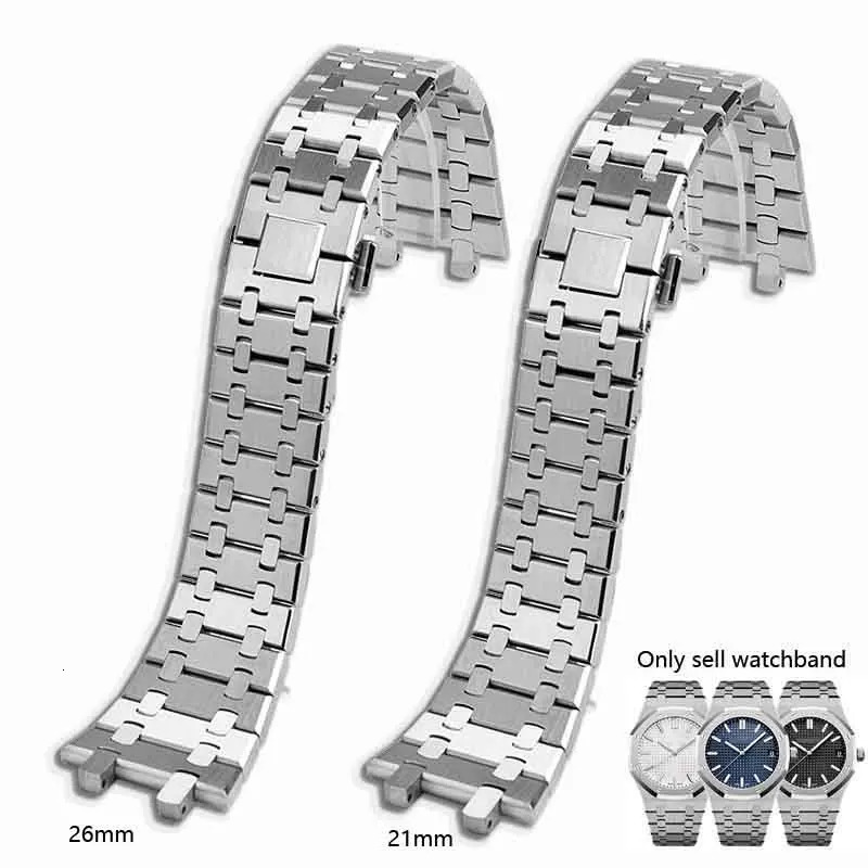 21mm 26mm Watchband Men Women Full Stainless Steel Bracelet For Watch Strap Folding Buckle Strap 250723