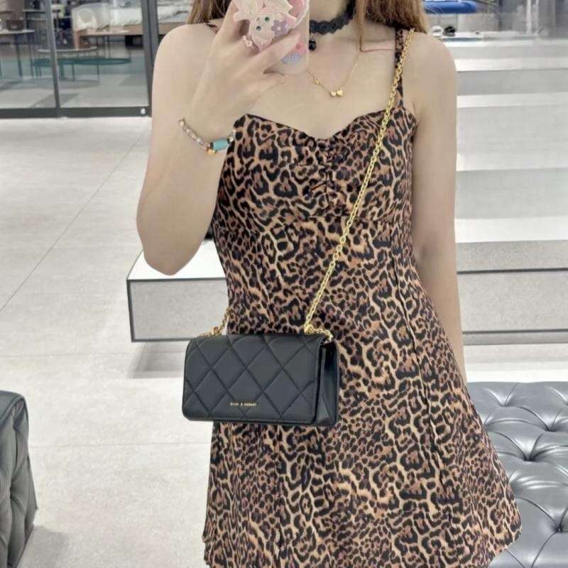 Designer Luxury Evening Diamond Spring and Summer Fragrance Style CK6-1064446124Oil Painting Diamond Chain Wallet Small Square Women's Evening Ba