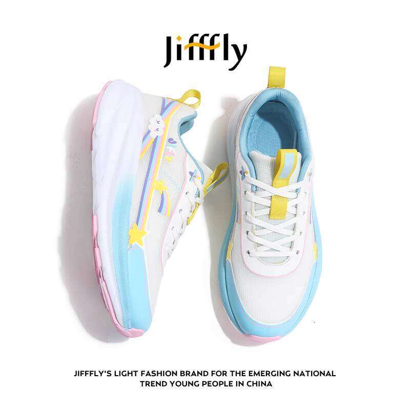 Jifffly Women's Sports 2025 Summer New Lightweight Breathable Soft Sole Shock Absorption Low Top Running Shoes