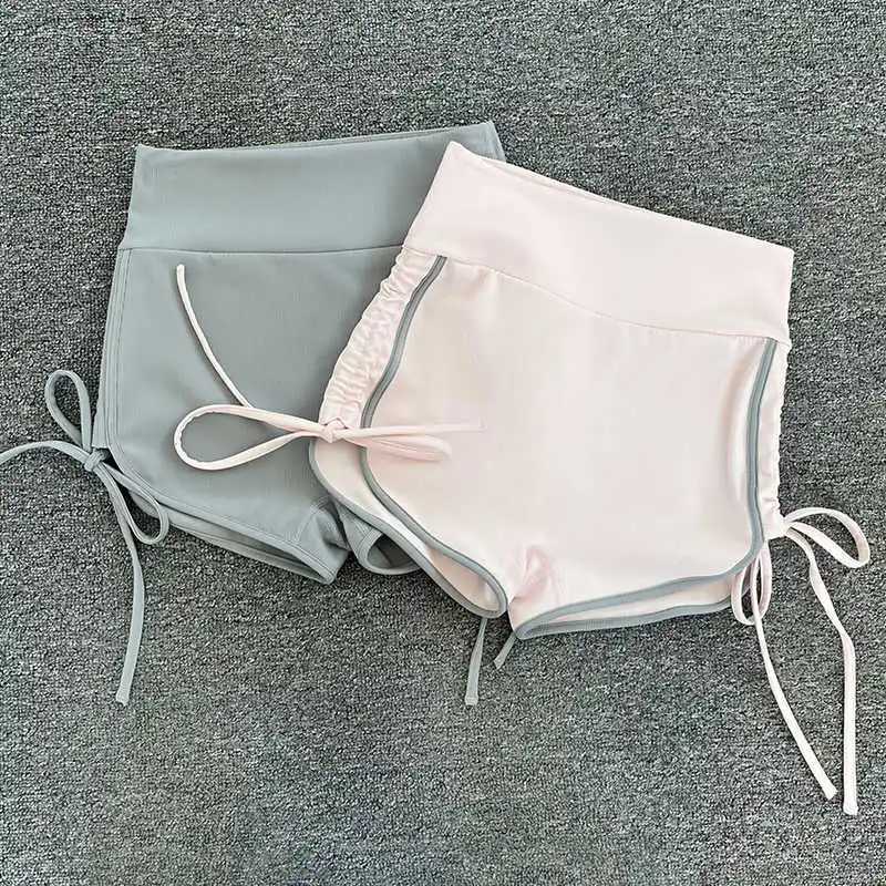 Womens Drawstring Sports Shorts for Summer; Lightweight Quick-Drying Casual Hot Pants for Fitness; Sexy High-Waisted Hip-Lifting XJ250724