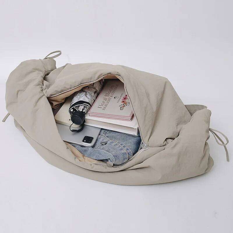 Casual Nylon Large Capacity Hobo Crossbody Bag Ruched Soft Puffer Women Shoulder Bags Padded Big Shopper Purses