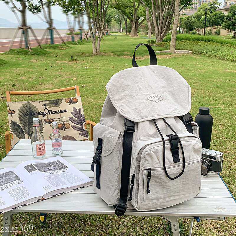 Workwear Style Men, High School and College Students, Outdoor Hiking Backpack for Women, Large Capacity Travel Backpack, Trendy Double Shoulder Bag