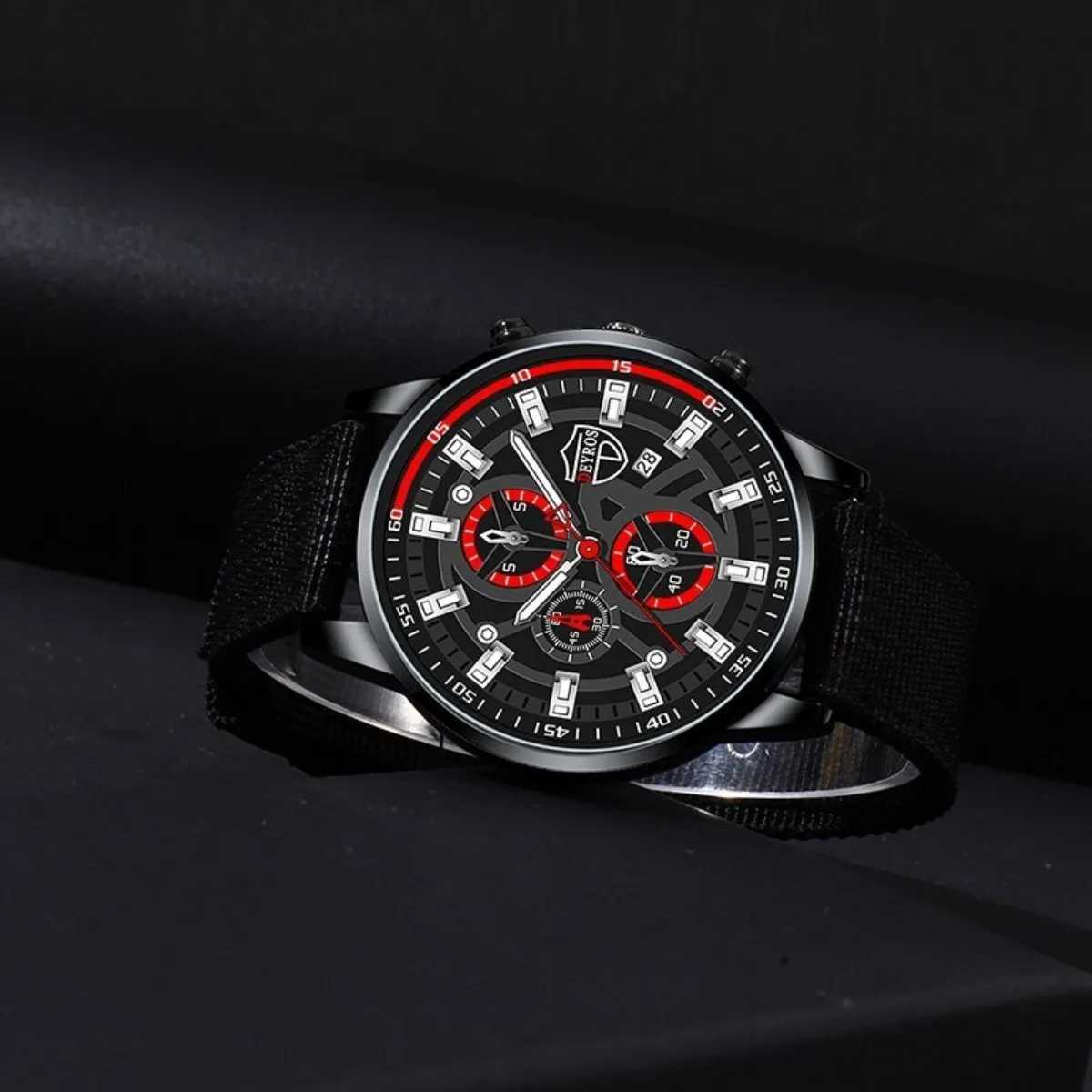 3 Pieces/Set Mens Watches Fashion Luxury Mens Nylon Watch Scorpion Necklace Mens Business Casual Necklace Bracelet Watch W250724