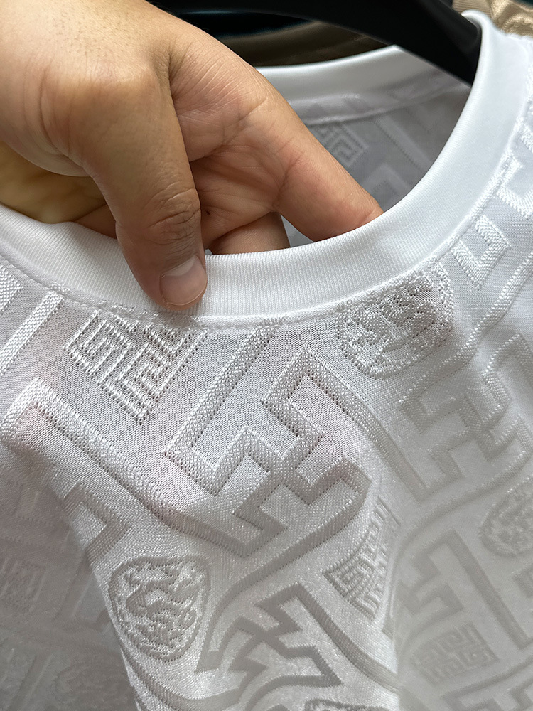 Men's T Shirts High End Brand Fashion Printed Short Sleeve T-shirt Men Summer Ice Silk Plaid Round Neck Casual Breathable Top