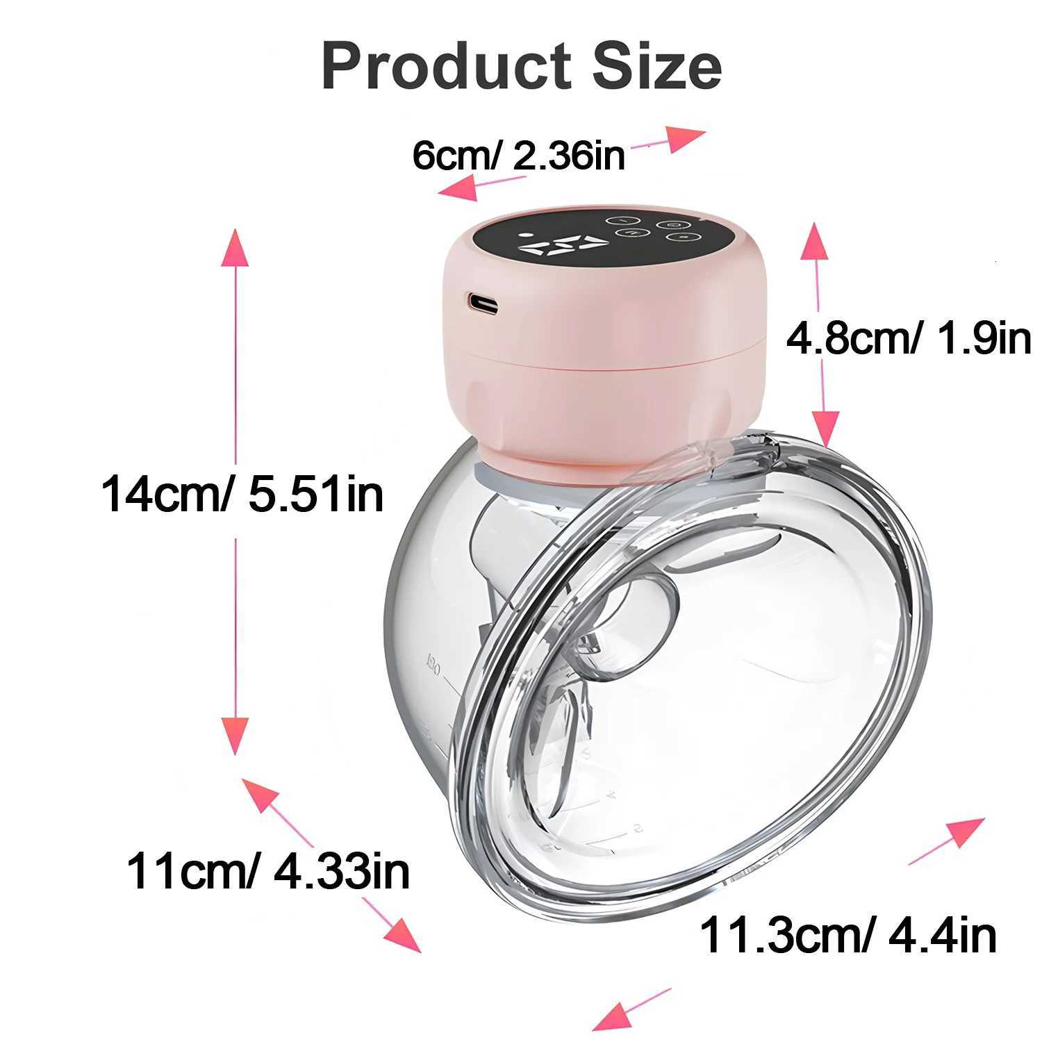 1PCS Electric Breast Pumps Suction Portable Hands Free Wearable Breast Pump Smart Breast Milk Extractor Collector X250724