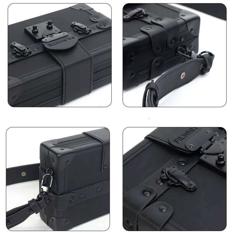 Designer Men Pu Leather Box Shape Unisex Small Square 2023 New Single Shoulder Crossbody Bag