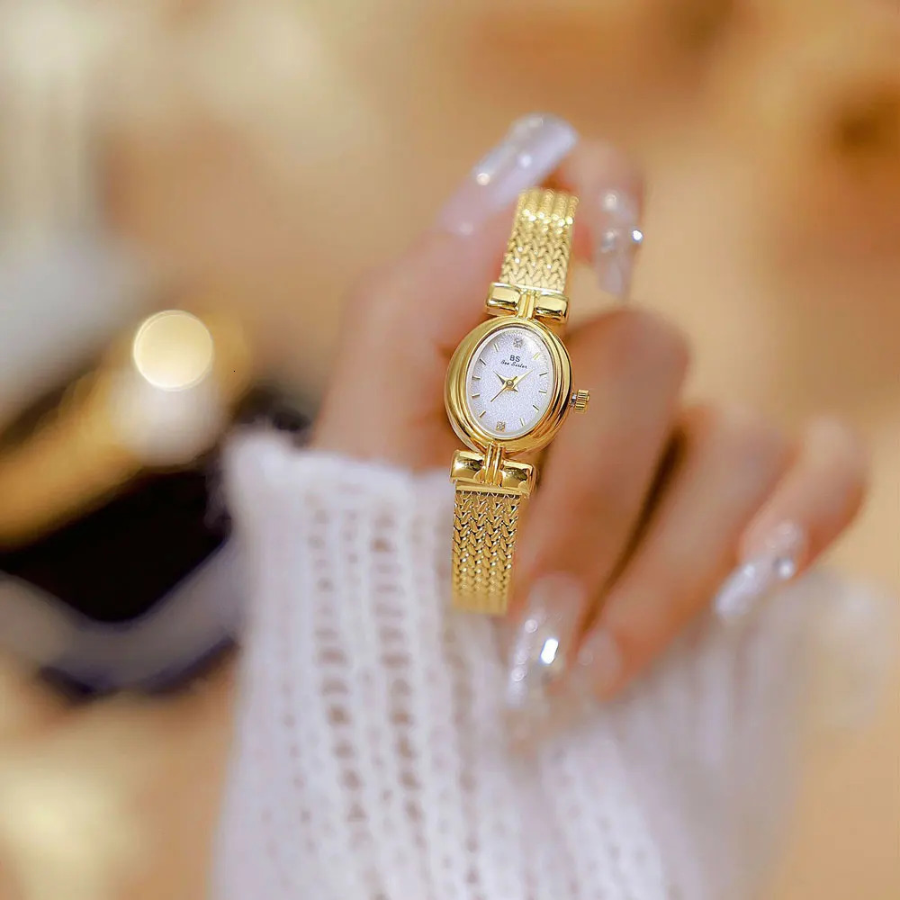 Golden Quartz Watch Wheat Ears Bracelet Watches For Women Small Dial Lady Wristwatch Female Clock Fashion Dress Gifts 250723
