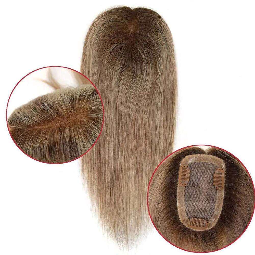 for Thinning Women Mono Base PU Around with 3 Clips Topper Remy Human Toppers Hair Piece Natural Looking