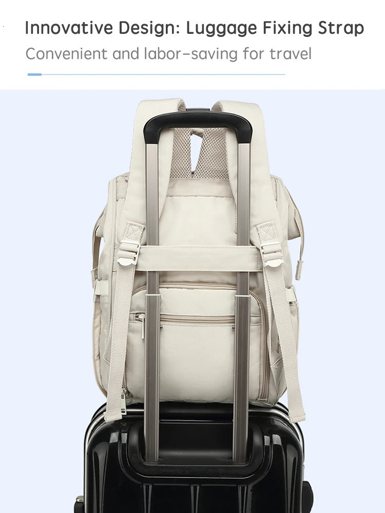 Pangdube Baby Nappy Bag with 2 Stroller Hooks Mummy Backpack Waterproof Outdoor Travel Mommy Maternity for Stuff 250724