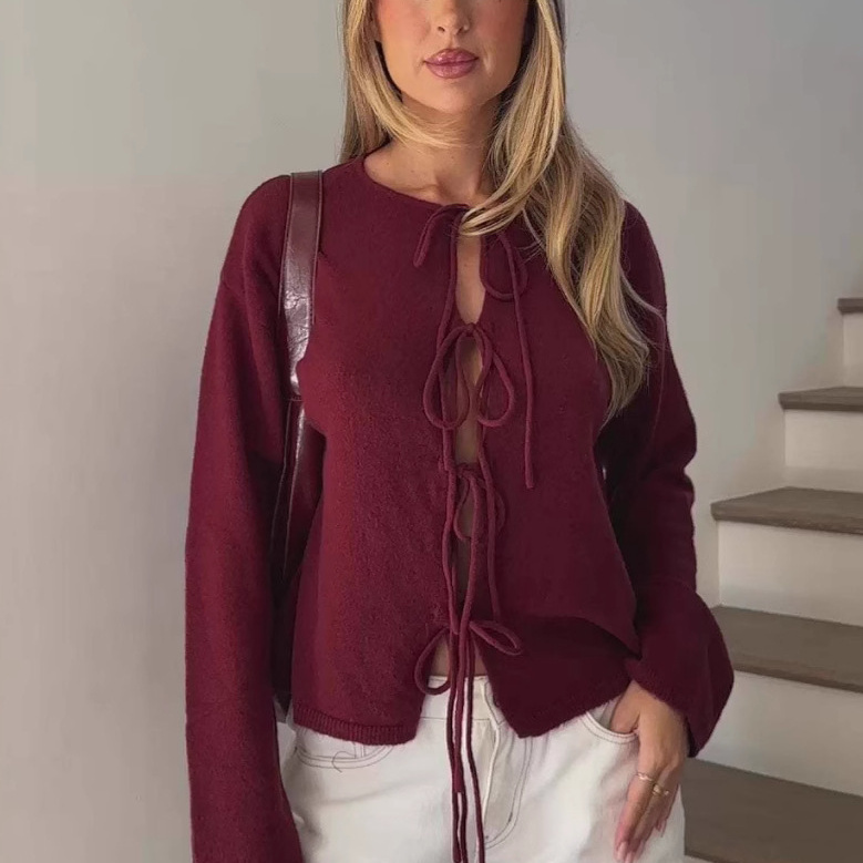 Free shipping designer sweater for women Fashionable simple casual gentle style loose and warm knit top