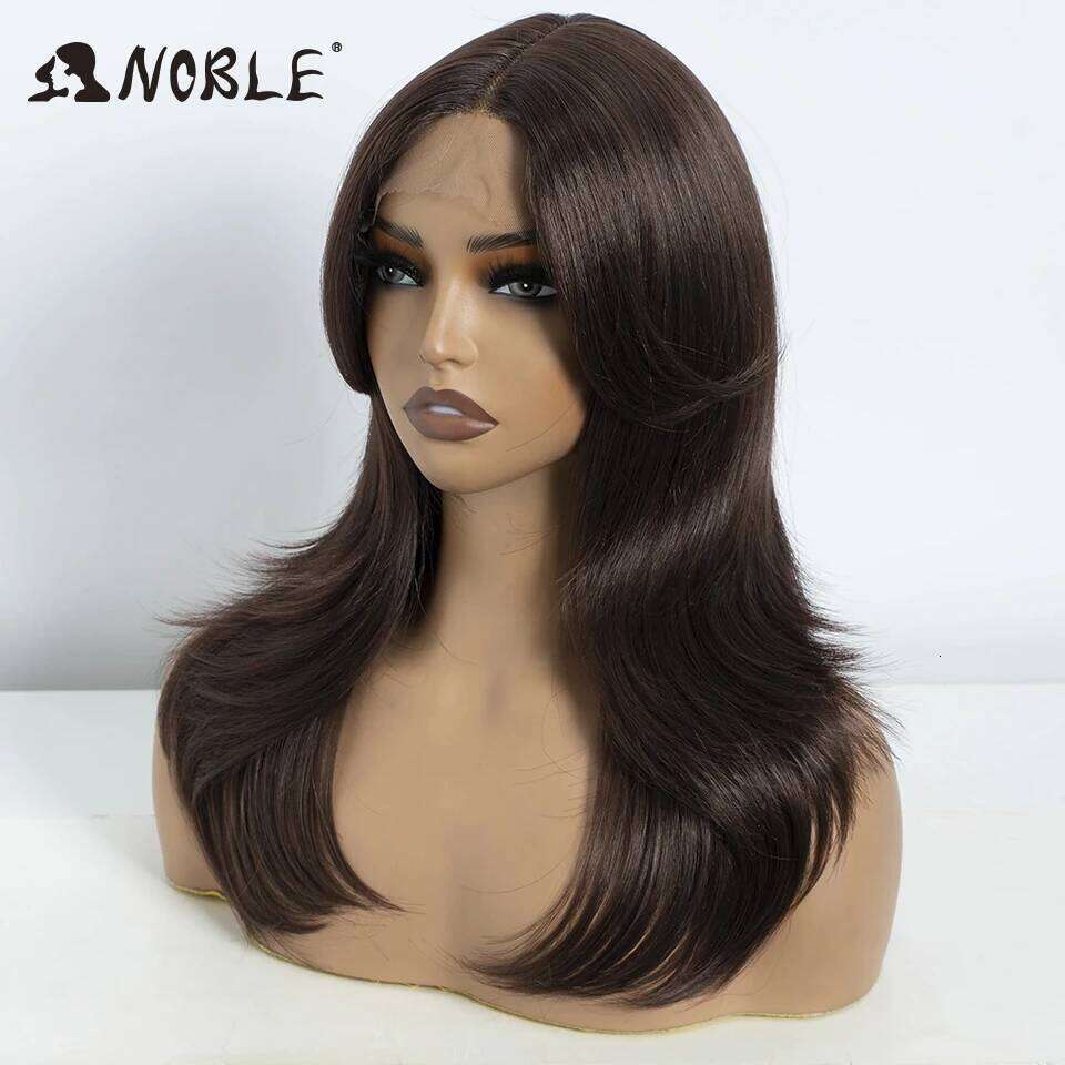 Noble Synthetic Front Ombre Straight Human Hair Cosplay Part Blonde Wigs For Women Synthetic Lace Wig