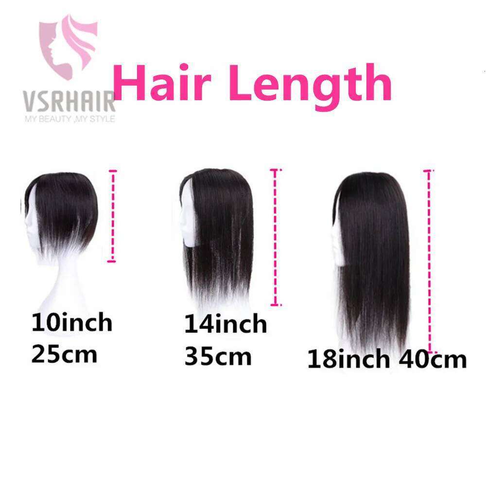 VSR 14inches Long Toppers For Women 100% Extensions Clip-in One Piece Two Clips Human Hair Topper