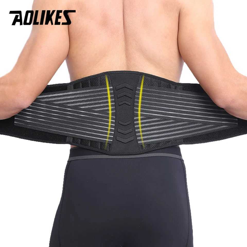 Aolikes Adjustable Back Lumbar Support Belt Breathable Waist Brace Strap for Lower Back Pain Relief Scoliosis Herniated Disc W250724