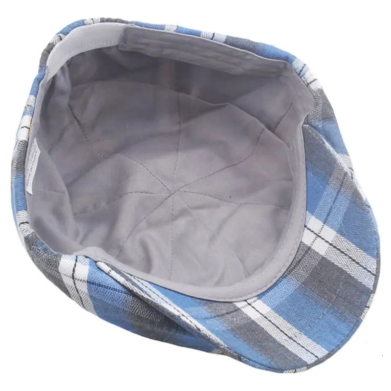 Four Seasons Polyester Stripe Print sboy Caps Flat ed Cap Men and Women Painter Beret Hats 125 250723