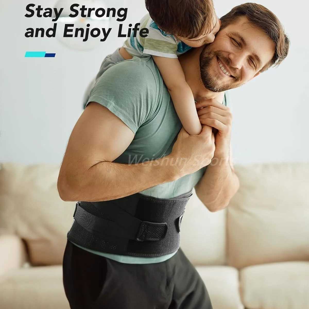 Lumbar Support Belt for Lower Back Pain Breathable Waist Support Brace with Carbon Fiber Support for Home Work Lifting W250724
