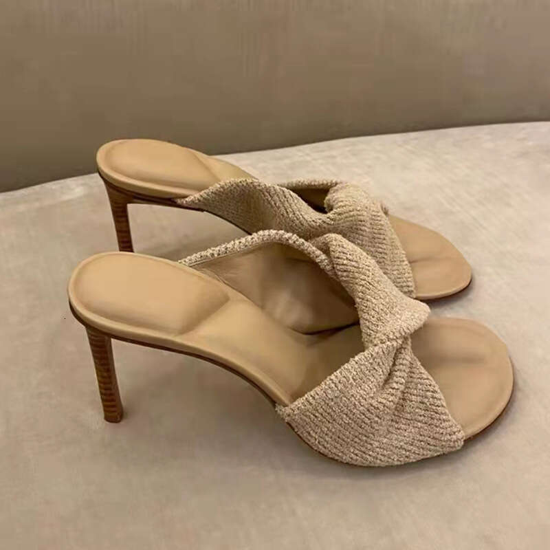 Heel Sandals Sandals Shoes Women Heels Spring Summer New Fashion High Sandals For Women With Bowknot Sexy Thin Heel Outdoor Wear Slippers F