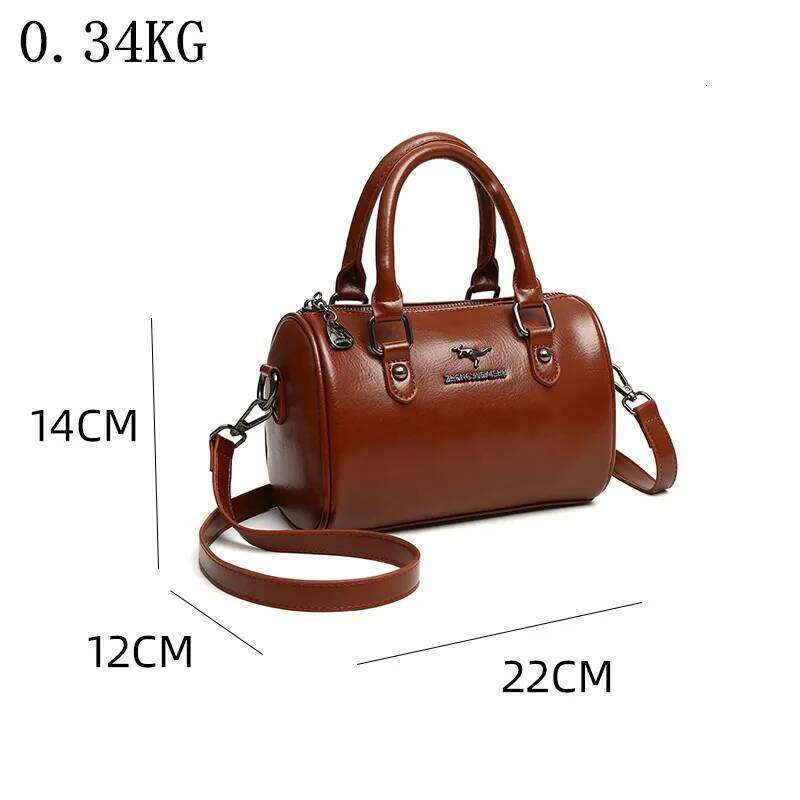 Brand Women Oil wax Leather Handbags Fashion Female Large Capacity Crossbody Bag Shoulder Messenger Bags Ladies New Tote