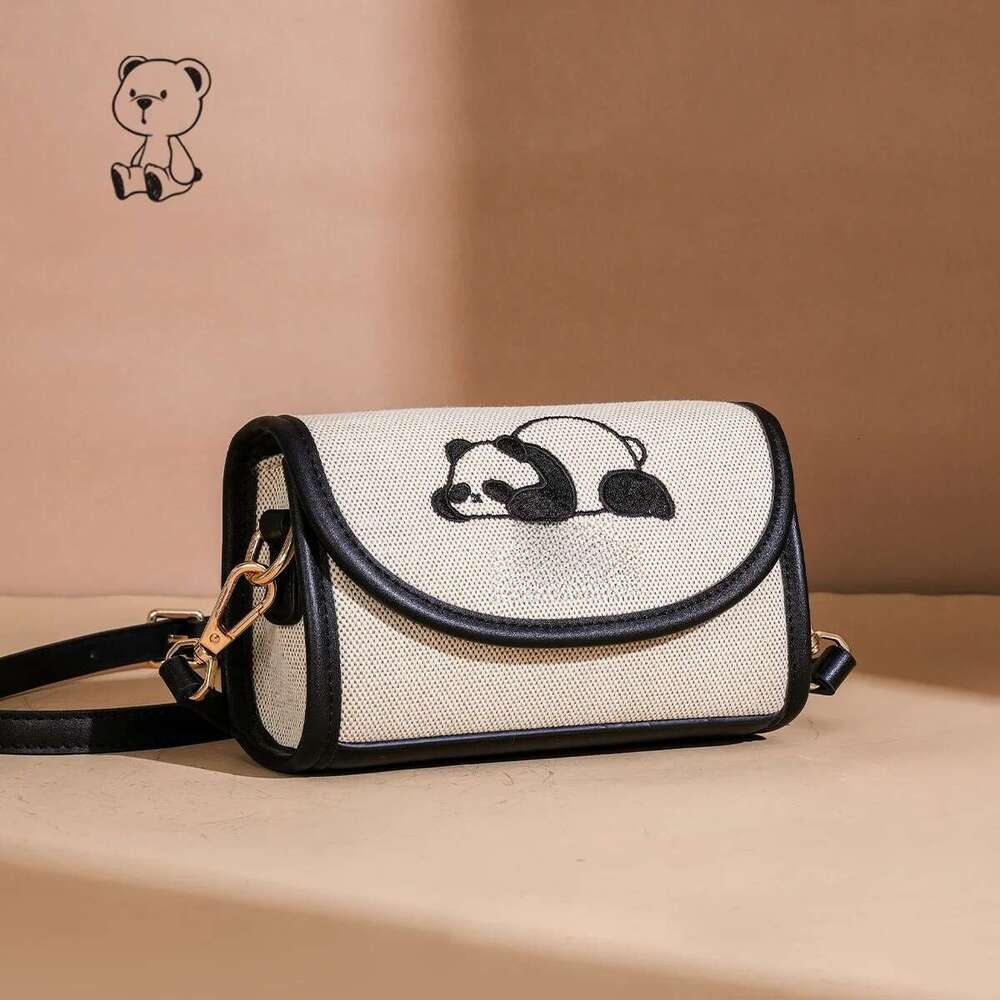 Designer Luxury Beibao New Fashionable Cylindrical Shoulder Embroidered Canvas Women S Crossbody Texture Small Bag Animal