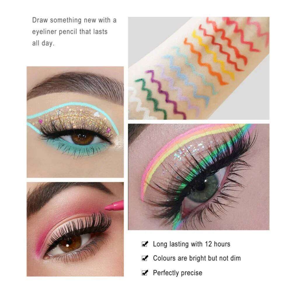 Colorful Waterproof Creme Eyeliner Pencil Smooth Gel Cream Long Lasting Eye Makeup Professional Eyeliners Set X250723