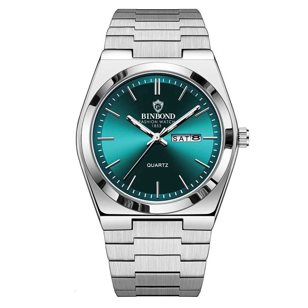 uthai men watch light luxury brand stainless steel double calendar waterproof male business leisure fashion quartz clock watches W250724