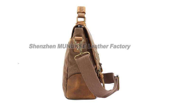 2020 Vintage Military Leather Men's Messenger Canvas Shoulder For Men Crossbody Bag Sling Tote Handbag Satchel