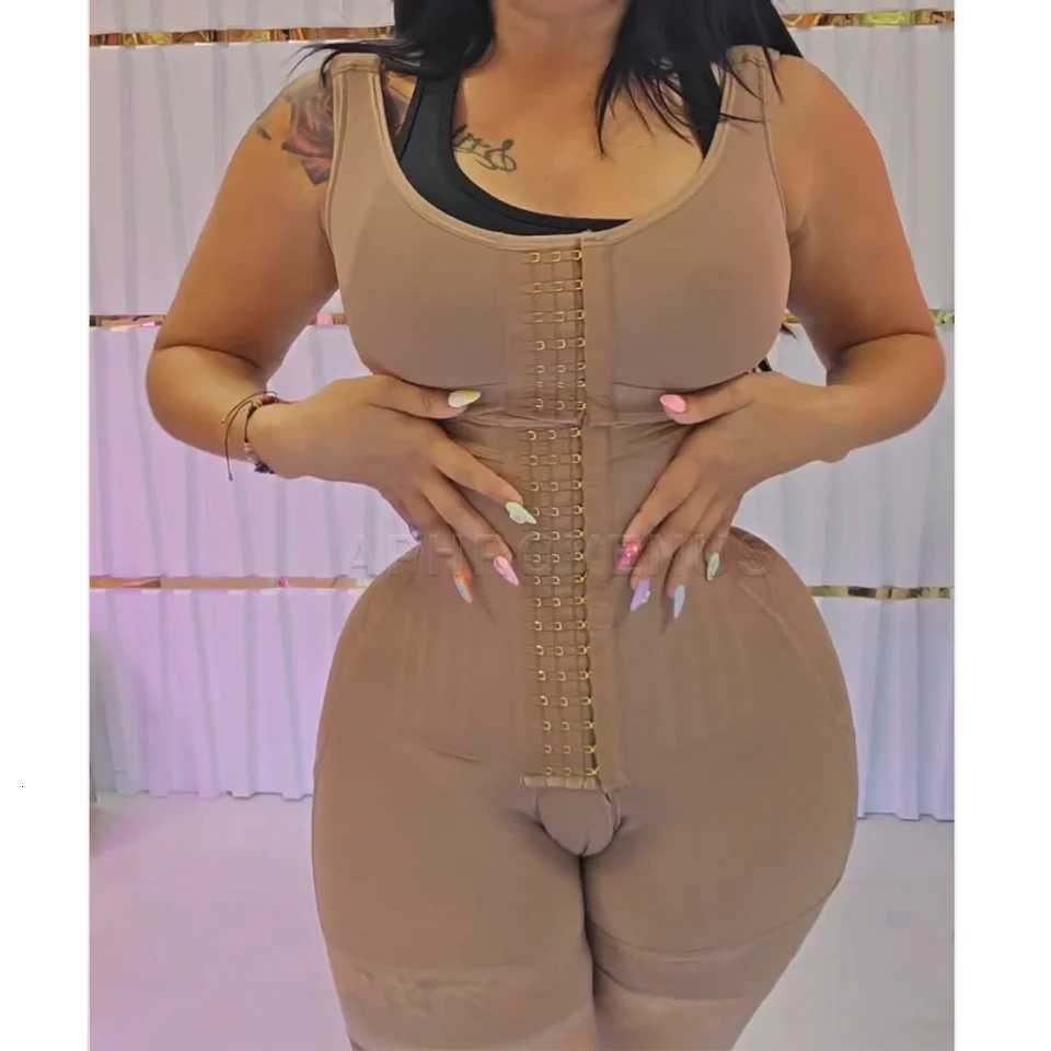 Colombian Shapewear Full Body High Compression Shaping Underwear with Bones One-piece Shapewear Women Slimming Body Shaper W250724