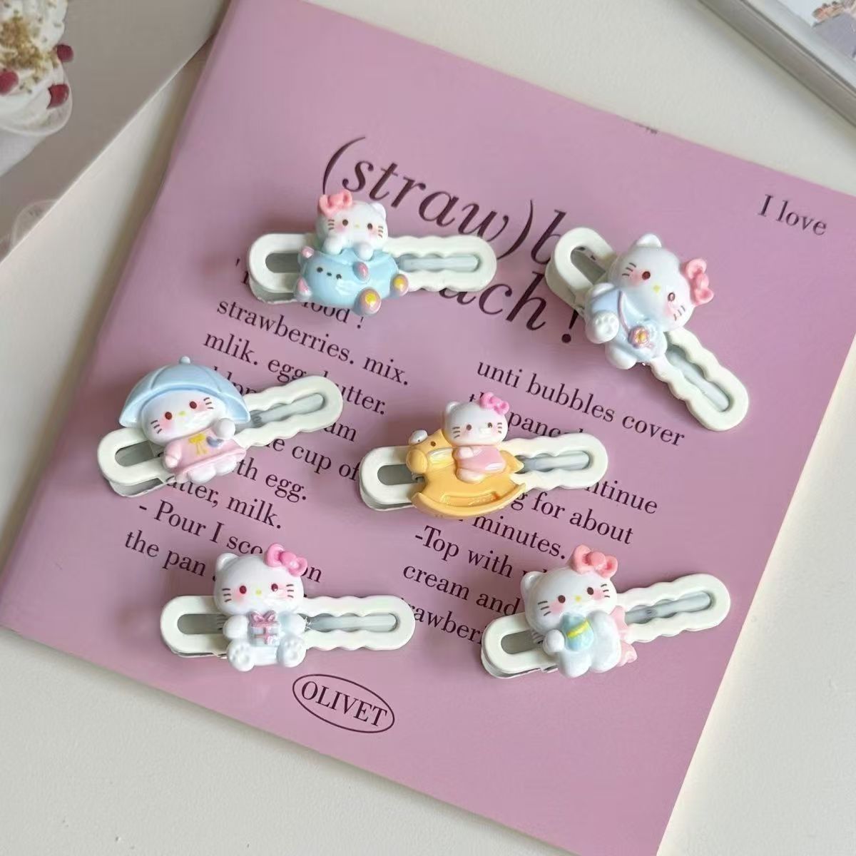 Cute Pin Small Hair pins Cartoon Broken Hair Bangs Clip Hello Kitty Hair Clips Accessories for children Gifts